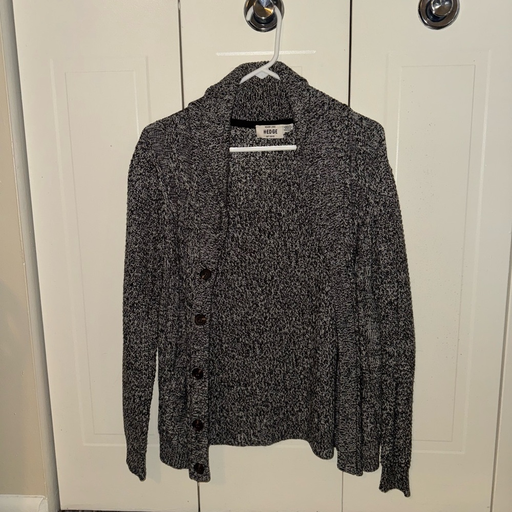 2/$25 edge Men’s Knit Black/Grey Button Cardigan